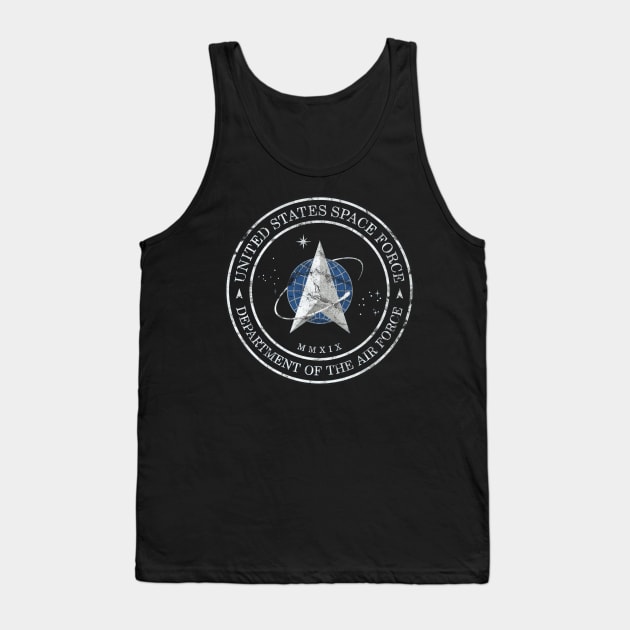 United States Space Force Vintage Official Logo Tank Top by DesignedForFlight